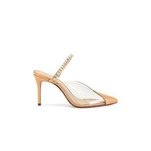 Schutz Lindi Pump in Honey Beige Transparent PVC Heels Crystal